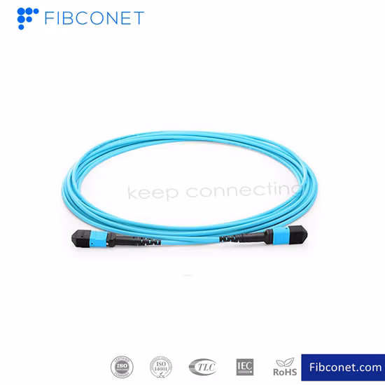 Multimode Fiber Optic/Optical Jumper Cable MPO/Mpt Patch Cable, Om3 Optic Cable Patch Cord