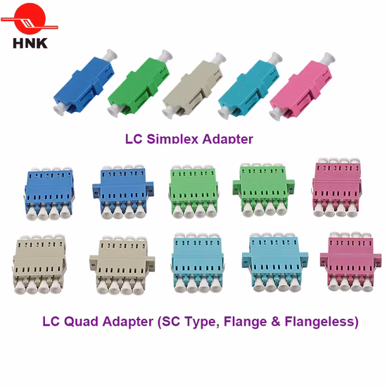 Sc/LC/FC/St/Mu/MTRJ/MPO Simplex/Duplex/Quad Singlemode/Multimode Om3/Om4/APC Standard- oder Hybrid-Glasfaseradapter