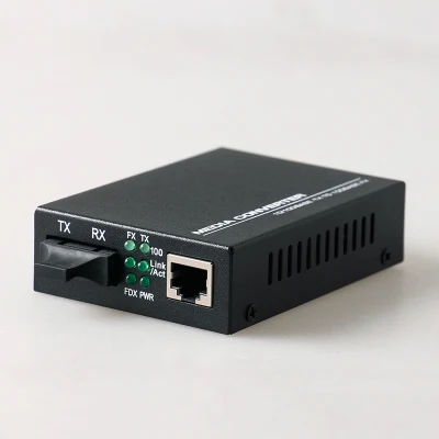 Giga Optical Fiber Media Converter Sc 10/100/1000 Mbit/s Dual Fiber Single Mode (MG1002SC)